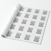 Vader van Ballers Softbal en Honkbal Vintage T-shi Cadeaupapier (Uitgerold)