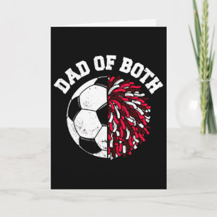 Vader van beide Voetbal Cheer Vader Grappige Sport Kaart