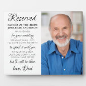 Vader van Bride Foto Heaven Memorial Wedding Fotoplaat (Voorkant)