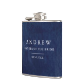 Vader van Bride Gift Waterverf Blue Wedding Flask Heupfles (Links)