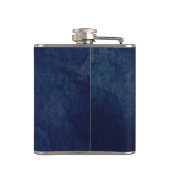 Vader van Bride Gift Waterverf Blue Wedding Flask Heupfles (Achterkant)