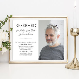 Vader van Bride in de hemel Foto Memorial Wedding Poster