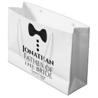 Vader van Bride Wedding Gift Bag Black Stropdas Gr
