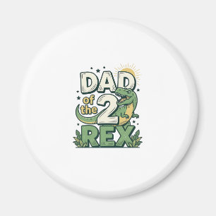 Vader van de 2 Rex Dinosaur Vader Shirt Ontwerp_1 Magneet