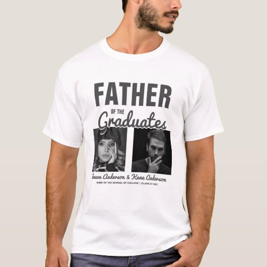 Vader van de afgestudeerden | Dubbel Afstuderen T-shirt (Voorkant)