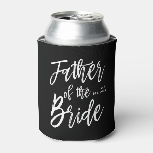 Vader van de Bride | Aangepaste bruiloft in Script Blikjeskoeler (Blikje Voorkant)