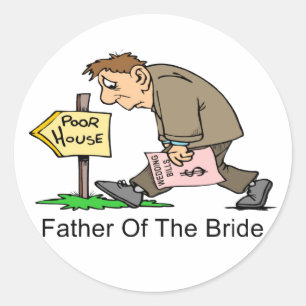 Vader van de Bride (arm huis) Ronde Sticker
