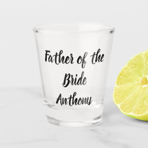 Vader van de Bride Black Custom Name Gift Wedding Shot Glas