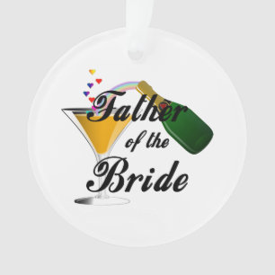 Vader van de Bride Champagne Toast Ornament