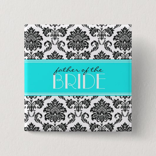 Vader van de Bride Damask Button in Blue (Voorkant)
