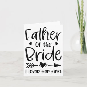 Vader van de Bride die ik hield van haar eerste hu Kaart