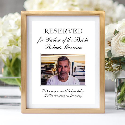 Vader van de Bride Fotoherdenkingsstoel Wedding Poster