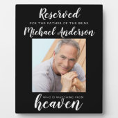 Vader van de Bride Gereserveerde Heaven Foto Fotoplaat (Voorkant)
