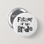 Vader van de Bride Gray Ronde Button 5,7 Cm (Voorkant /achterkant)