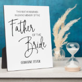 Vader van de Bride Memorial Chairman Wedding Fotoplaat (Zijkant)