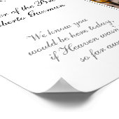 Vader van de Bride Memorial Seat Photo Wedding Poster (Hoek)