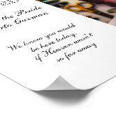 Vader van de Bride Photo Memorial Seat Wedding Poster (Hoek)