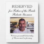Vader van de Bride Photo Memorial Wedding Fotoplaat (Voorkant)
