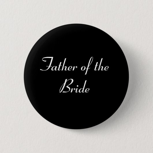 "Vader van de Bride" pin Ronde Button 5,7 Cm (Voorkant)