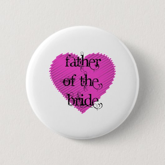 Vader van de Bride Ronde Button 5,7 Cm (Voorkant)
