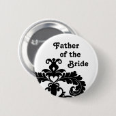 Vader van de Bride Ronde Button 5,7 Cm (Voorkant /achterkant)