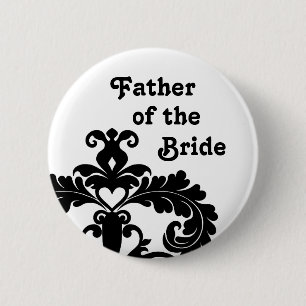 Vader van de Bride Ronde Button 5,7 Cm