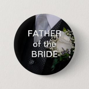 Vader van de Bride Ronde Button 5,7 Cm