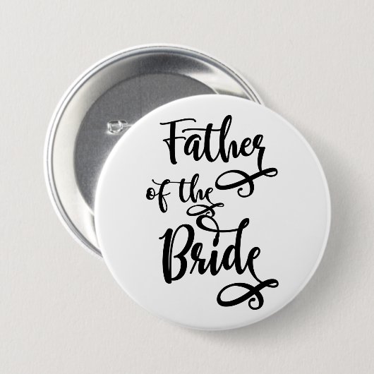 Vader van de Bride Ronde Button 7,6 Cm (Voorkant /achterkant)