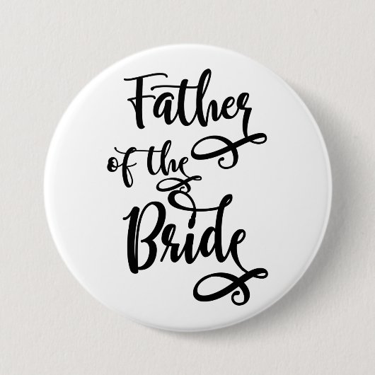 Vader van de Bride Ronde Button 7,6 Cm (Voorkant)