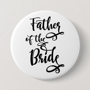 Vader van de Bride Ronde Button 7,6 Cm