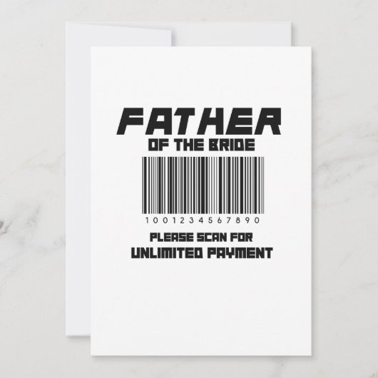 Vader van de Bride Scannen op betaling (Voorkant)
