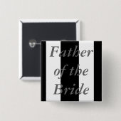 Vader van de Bride Vierkante Button 5,1 Cm (Voorkant /achterkant)