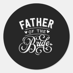 Vader van de bruid 2 ronde sticker