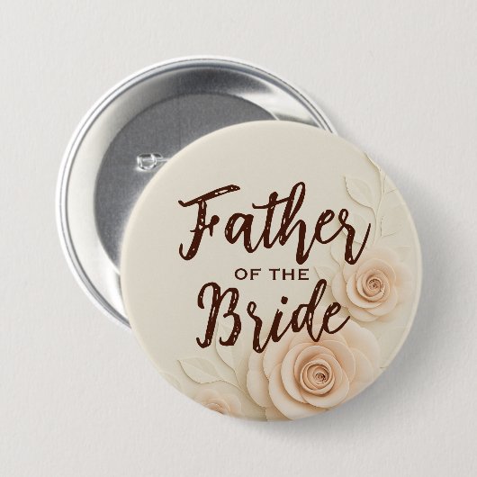 vader van de bruid bruiloft aangepaste Button (Voorkant /achterkant)