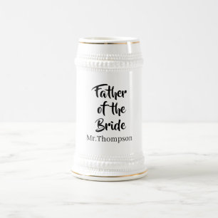 Vader van de bruid Custom Wedding Ouder Gift Bierpul