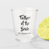 Vader van de bruid Custom Wedding Ouder Gift Shot Glas (Voorkant)