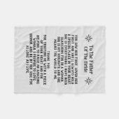 Vader van de bruid deken bruiloft aandenken cadeau (Voorkant (Horizontaal))