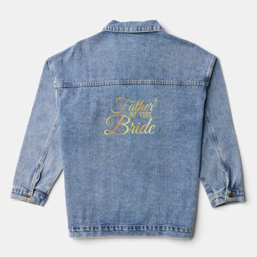 "Vader van de bruid" Denim jas Denim Jacket (Achterkant)