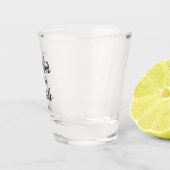 Vader van de bruid Elegant Wedding Script Shot Glas (Rechts)