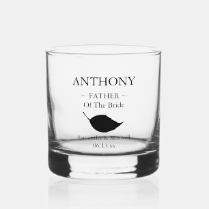 Vader van de bruid Gepersonaliseerde bruiloft part Whisky Glas