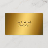 Vader van de bruid Golden Visitekaartje (Achterkant)