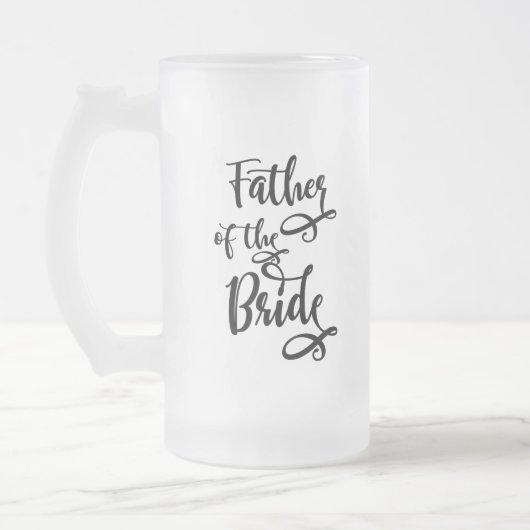 Vader van de bruid matglas bierpul (Links)
