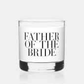 Vader van de Bruid Modern Minimaal Aangepast  Whisky Glas (Voorkant)