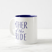 Vader van de Bruid Navyblauw Tweekleurige Koffiemok (Voorkant links)
