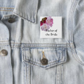 vader van de bruid- of bruinbruiloft vierkante button 5,1 cm (In situ)