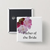vader van de bruid- of bruinbruiloft vierkante button 5,1 cm (Voorkant /achterkant)