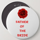 Vader van de bruid ronde button 6,0 cm (Voorkant /achterkant)