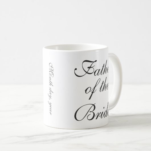 Vader van de bruid Save The Date Custom Mok (Voorkant rechts)