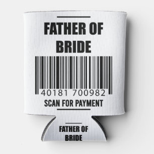 Vader Van De Bruid Scan Voor Betaling Papa T-shirt Blikjeskoeler