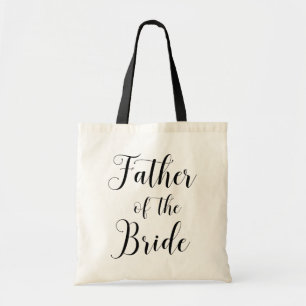 Vader van de bruid. Zwart en wit trouwtas Tote Bag